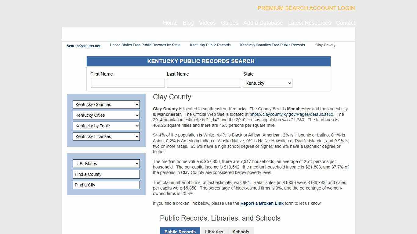 Clay County Criminal and Public Records